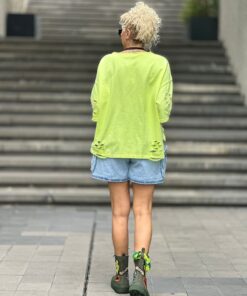 Cepli Mavi Kot Şort - Görsel 4