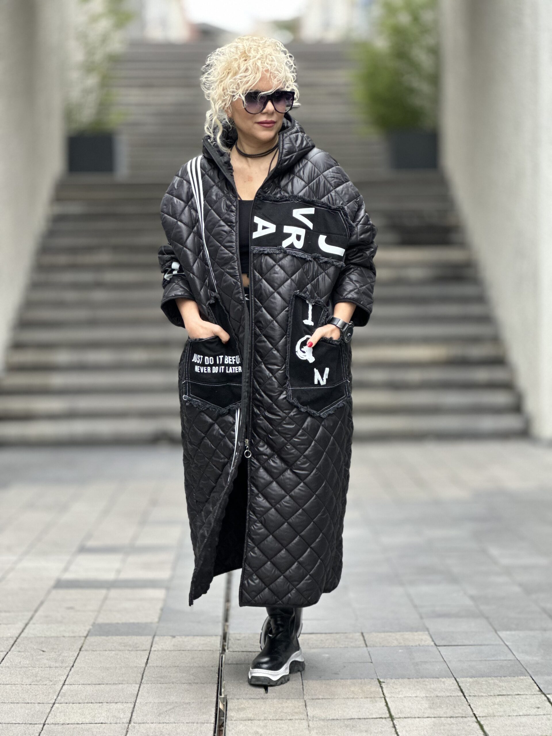 Kapitone Detay Oversize Kaban