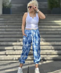 Saks Desenli Pantolon
