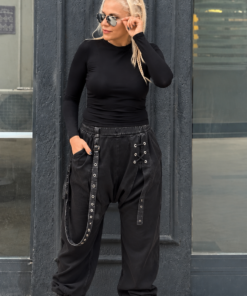 Parmak Geçmeli Body Siyah - Görsel 3