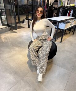 Leopar Desenli Pantolon